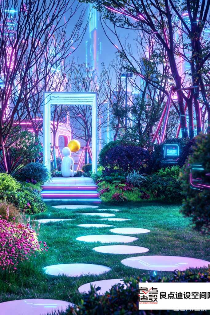 赛博风售楼处景观软装设计✨|打破常规的未来感沉浸式空间